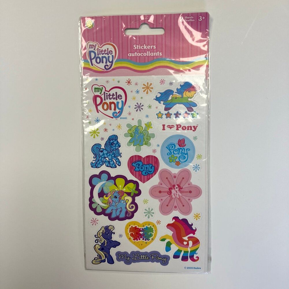 My Little Pony 2 Sticker Sheets 2003 Sandylion Vintage Acid Free